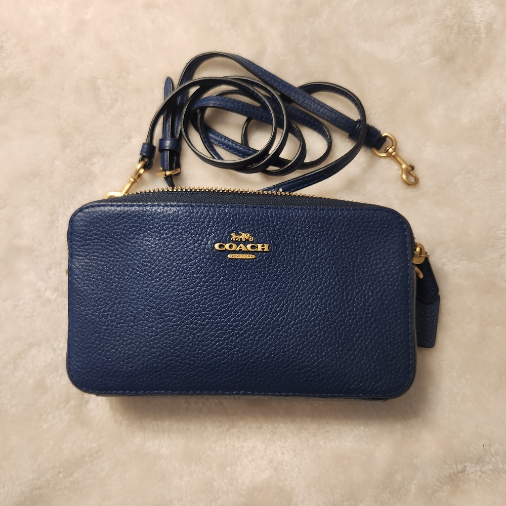 Coach Blue Leather Crossbody Bag